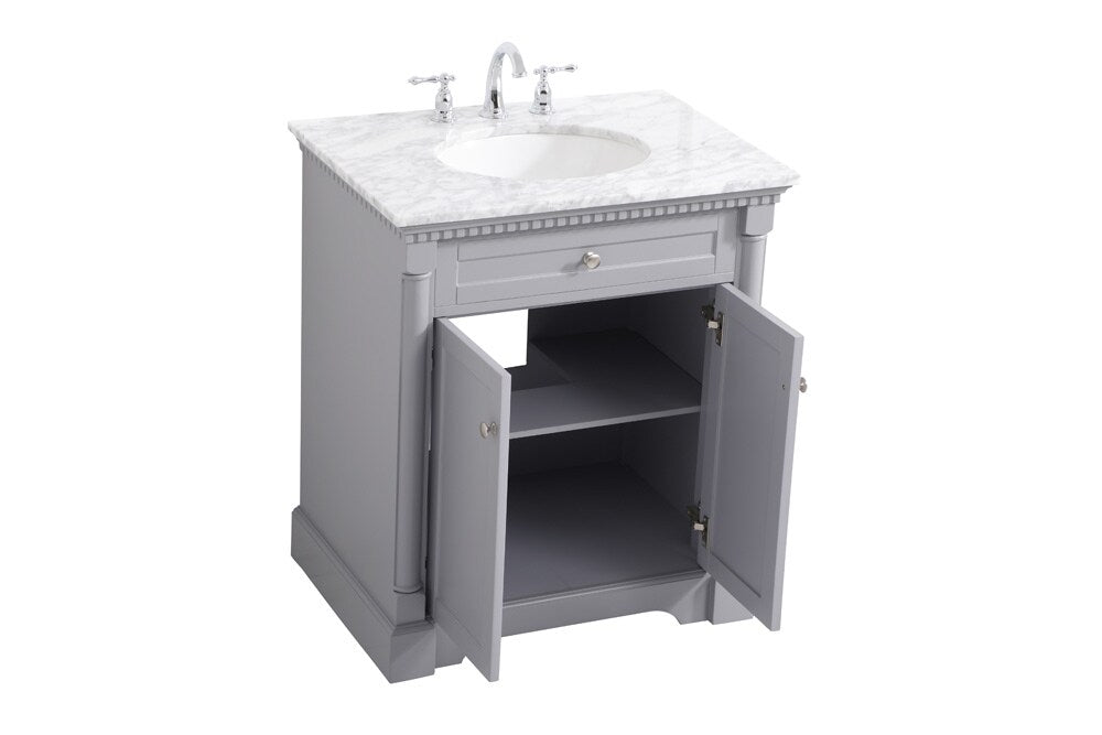 Elegant Furniture & Lighting - Clarence 30 inch Single bathroom vanity in Grey - VF53030GR veiw 16