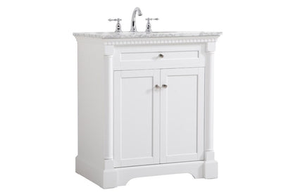 Elegant Furniture & Lighting - Clarence 30 inch Single bathroom vanity in White - VF53030WH veiw 1
