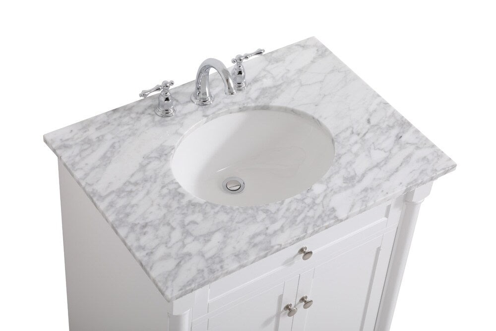 Elegant Furniture & Lighting - Clarence 30 inch Single bathroom vanity in White - VF53030WH veiw 3