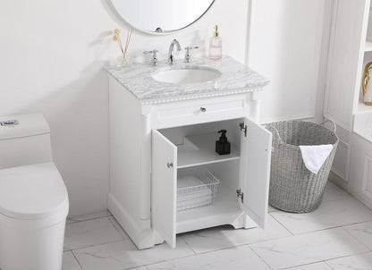 Elegant Furniture & Lighting - Clarence 30 inch Single bathroom vanity in White - VF53030WH veiw 10