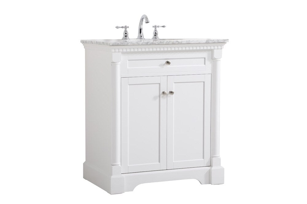 Elegant Furniture & Lighting - Clarence 30 inch Single bathroom vanity in White - VF53030WH veiw 14