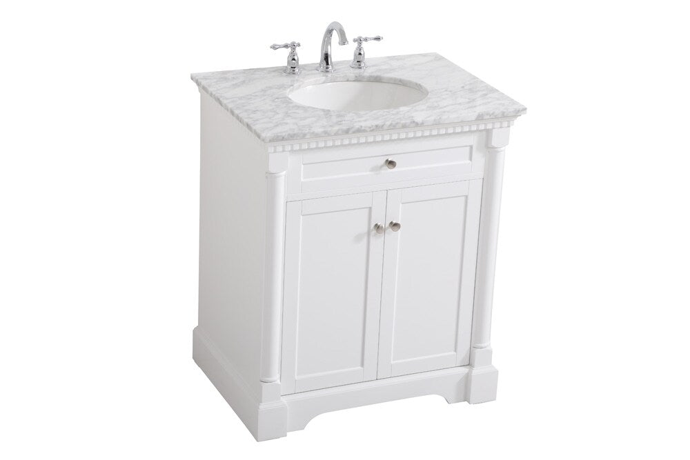 Elegant Furniture & Lighting - Clarence 30 inch Single bathroom vanity in White - VF53030WH veiw 15
