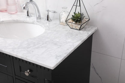 Elegant Furniture & Lighting - Clarence 36 inch Single bathroom vanity set in black - VF53036BK veiw 6