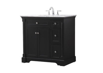 Elegant Furniture & Lighting - Clarence 36 inch Single bathroom vanity set in black - VF53036BK veiw 8