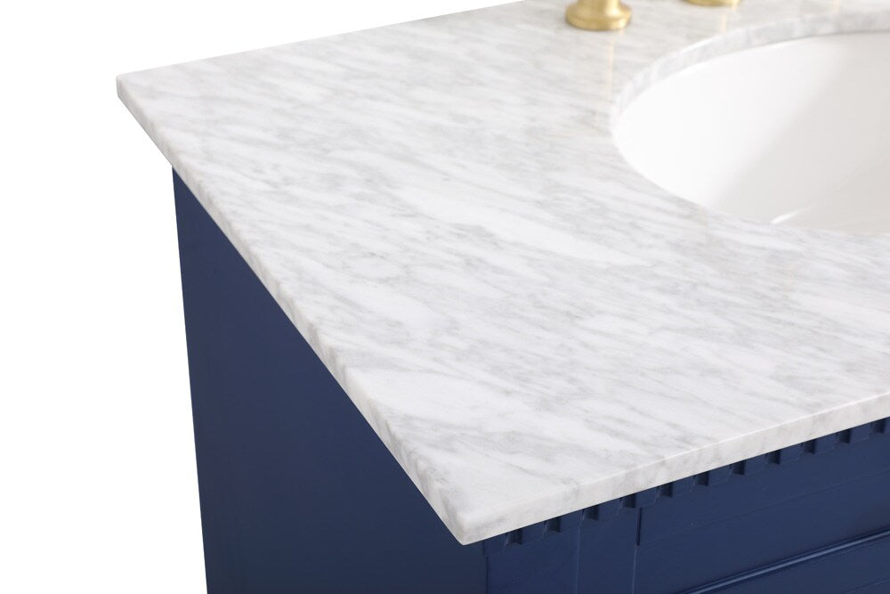 Elegant Furniture & Lighting - Clarence 36 inch Single bathroom vanity in Blue - VF53036BL veiw 4