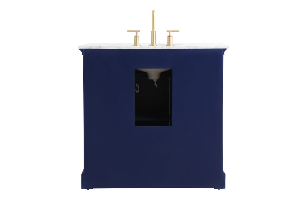 Elegant Furniture & Lighting - Clarence 36 inch Single bathroom vanity in Blue - VF53036BL veiw 8