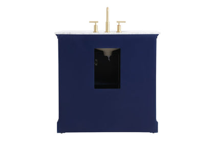 Elegant Furniture & Lighting - Clarence 36 inch Single bathroom vanity in Blue - VF53036BL veiw 8