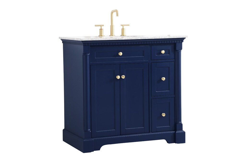 Elegant Furniture & Lighting - Clarence 36 inch Single bathroom vanity in Blue - VF53036BL veiw 14