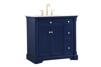 Elegant Furniture & Lighting - Clarence 36 inch Single bathroom vanity in Blue - VF53036BL veiw 14