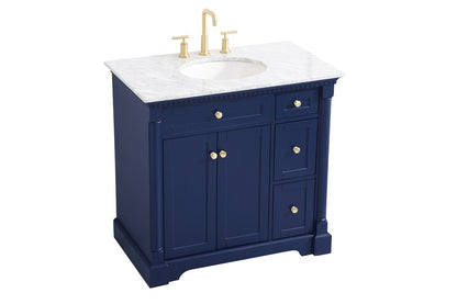 Elegant Furniture & Lighting - Clarence 36 inch Single bathroom vanity in Blue - VF53036BL veiw 15