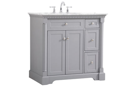 Elegant Furniture & Lighting - Clarence 36 inch Single bathroom vanity in Grey - VF53036GR veiw 1