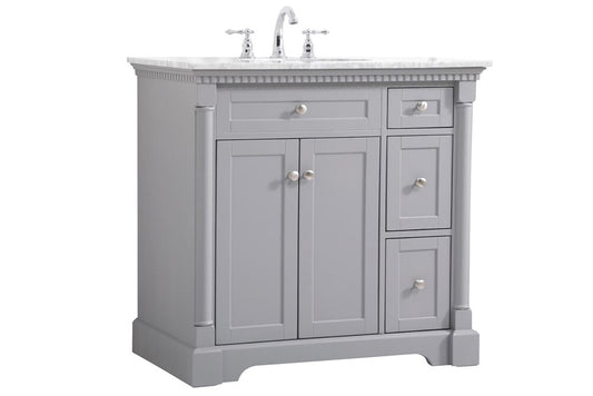 Elegant Furniture & Lighting - Clarence 36 inch Single bathroom vanity in Grey - VF53036GR veiw 1