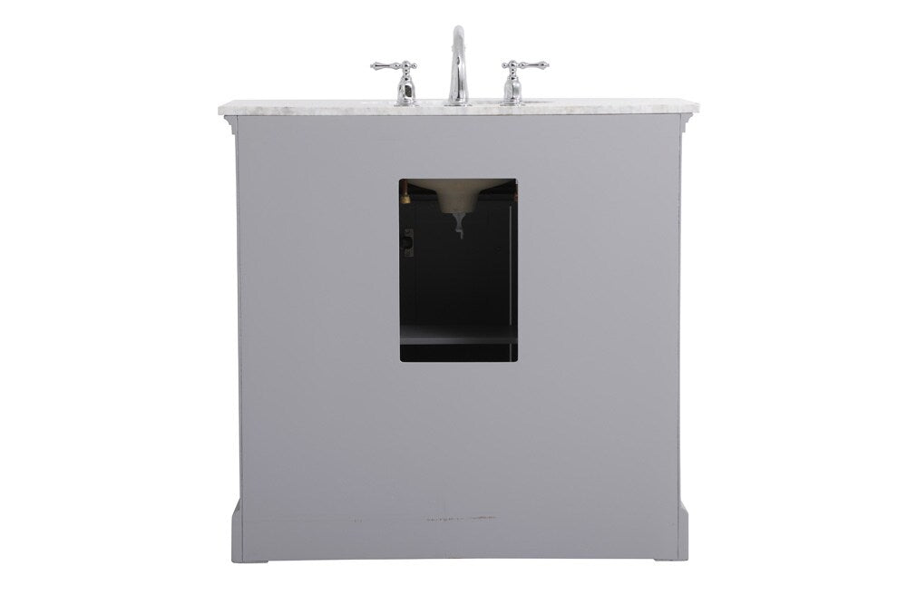 Elegant Furniture & Lighting - Clarence 36 inch Single bathroom vanity in Grey - VF53036GR veiw 8