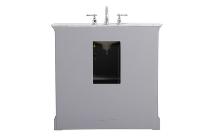 Elegant Furniture & Lighting - Clarence 36 inch Single bathroom vanity in Grey - VF53036GR veiw 8