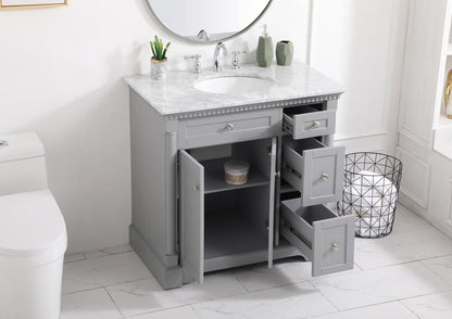 Elegant Furniture & Lighting - Clarence 36 inch Single bathroom vanity in Grey - VF53036GR veiw 10