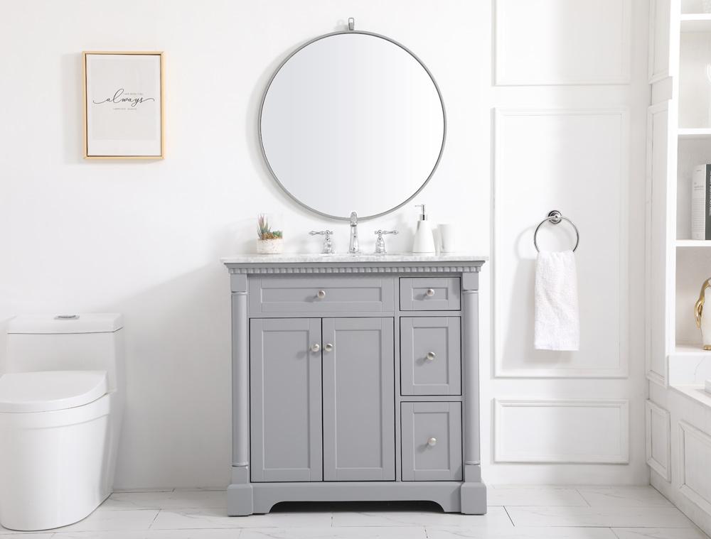 Elegant Furniture & Lighting - Clarence 36 inch Single bathroom vanity in Grey - VF53036GR veiw 11
