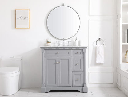 Elegant Furniture & Lighting - Clarence 36 inch Single bathroom vanity in Grey - VF53036GR veiw 11
