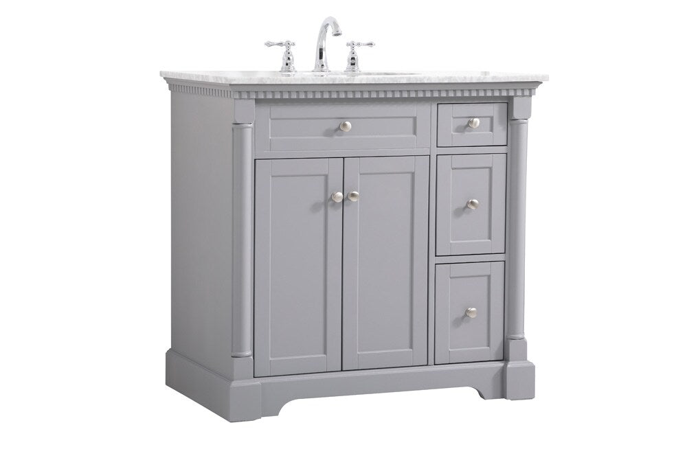 Elegant Furniture & Lighting - Clarence 36 inch Single bathroom vanity in Grey - VF53036GR veiw 14