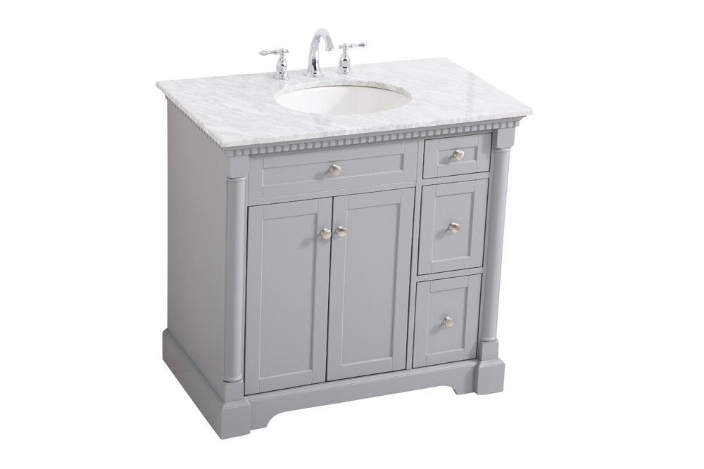 Elegant Furniture & Lighting - Clarence 36 inch Single bathroom vanity in Grey - VF53036GR veiw 15
