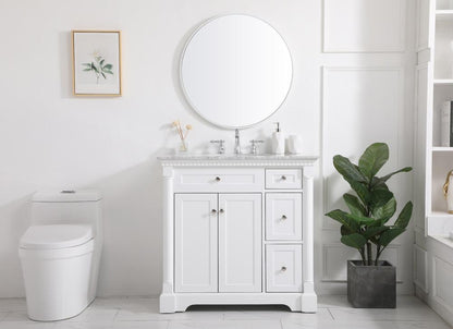 Elegant Furniture & Lighting - Clarence 36 inch Single bathroom vanity in White - VF53036WH veiw 11
