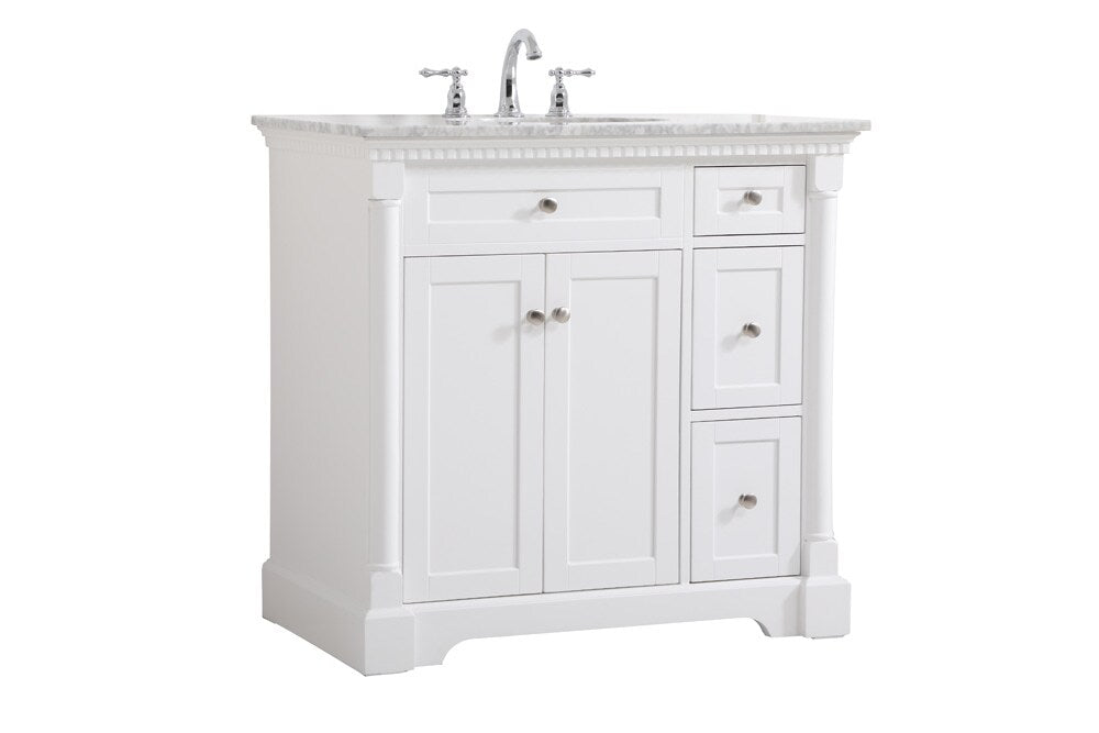 Elegant Furniture & Lighting - Clarence 36 inch Single bathroom vanity in White - VF53036WH veiw 14