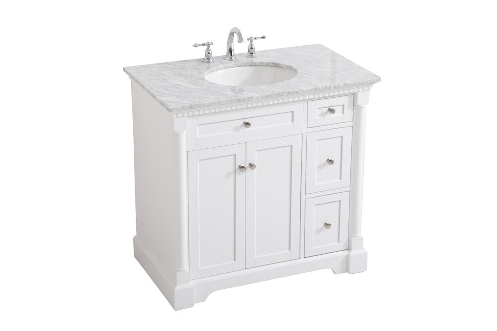 Elegant Furniture & Lighting - Clarence 36 inch Single bathroom vanity in White - VF53036WH veiw 15