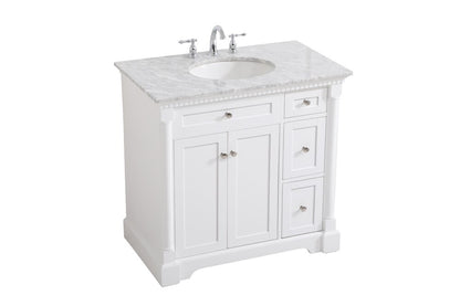 Elegant Furniture & Lighting - Clarence 36 inch Single bathroom vanity in White - VF53036WH veiw 15