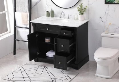 Elegant Furniture & Lighting - Clarence 42 inch Single bathroom vanity set in black - VF53042BK veiw 4