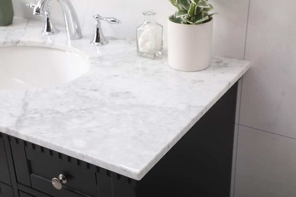 Elegant Furniture & Lighting - Clarence 42 inch Single bathroom vanity set in black - VF53042BK veiw 6