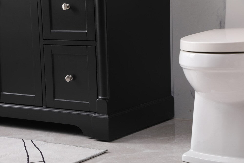 Elegant Furniture & Lighting - Clarence 42 inch Single bathroom vanity set in black - VF53042BK veiw 7