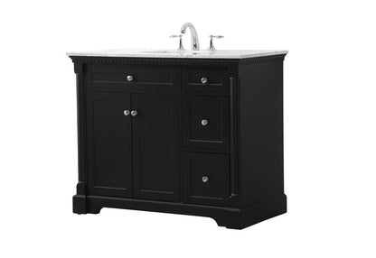Elegant Furniture & Lighting - Clarence 42 inch Single bathroom vanity set in black - VF53042BK veiw 8