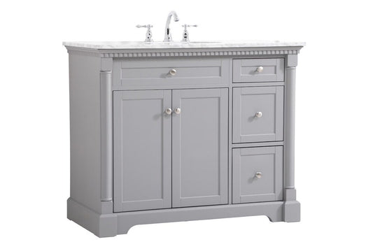 Elegant Furniture & Lighting - Clarence 42 inch Single bathroom vanity in Grey - VF53042GR veiw 1