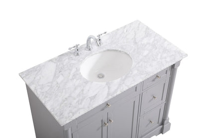 Elegant Furniture & Lighting - Clarence 42 inch Single bathroom vanity in Grey - VF53042GR veiw 3
