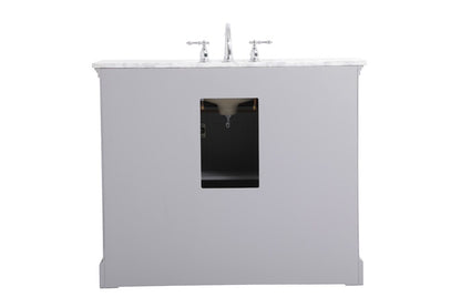 Elegant Furniture & Lighting - Clarence 42 inch Single bathroom vanity in Grey - VF53042GR veiw 8