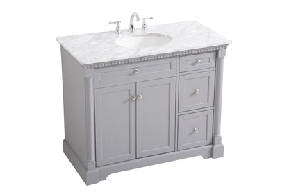Elegant Furniture & Lighting - Clarence 42 inch Single bathroom vanity in Grey - VF53042GR veiw 15
