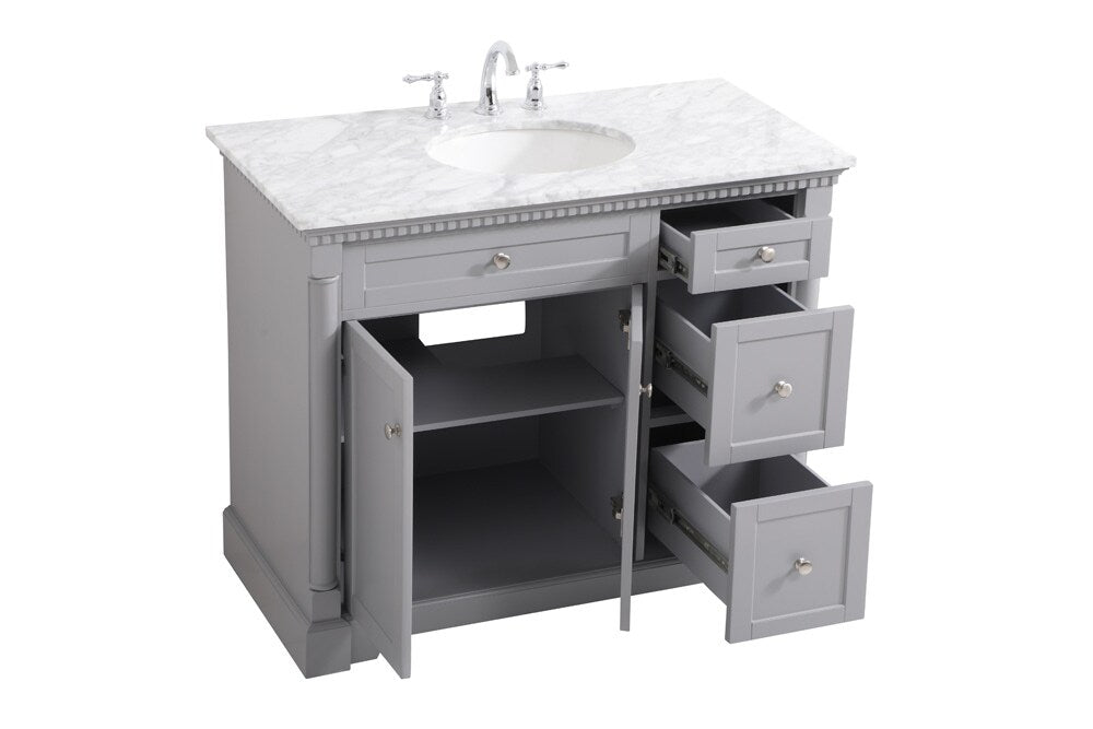 Elegant Furniture & Lighting - Clarence 42 inch Single bathroom vanity in Grey - VF53042GR veiw 16