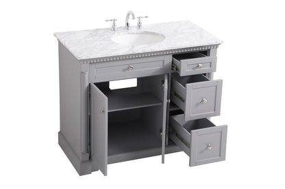 Elegant Furniture & Lighting - Clarence 42 inch Single bathroom vanity in Grey - VF53042GR veiw 16