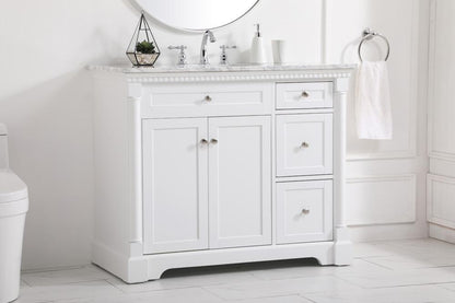 Elegant Furniture & Lighting - Clarence 42 inch Single bathroom vanity in White - VF53042WH veiw 1