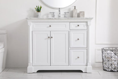 Elegant Furniture & Lighting - Clarence 42 inch Single bathroom vanity in White - VF53042WH veiw 2