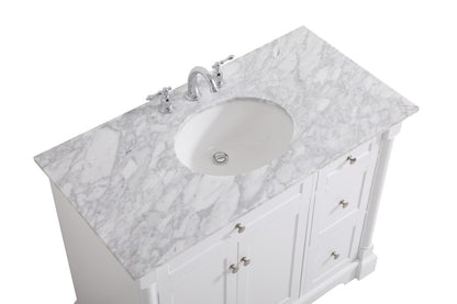 Elegant Furniture & Lighting - Clarence 42 inch Single bathroom vanity in White - VF53042WH veiw 3