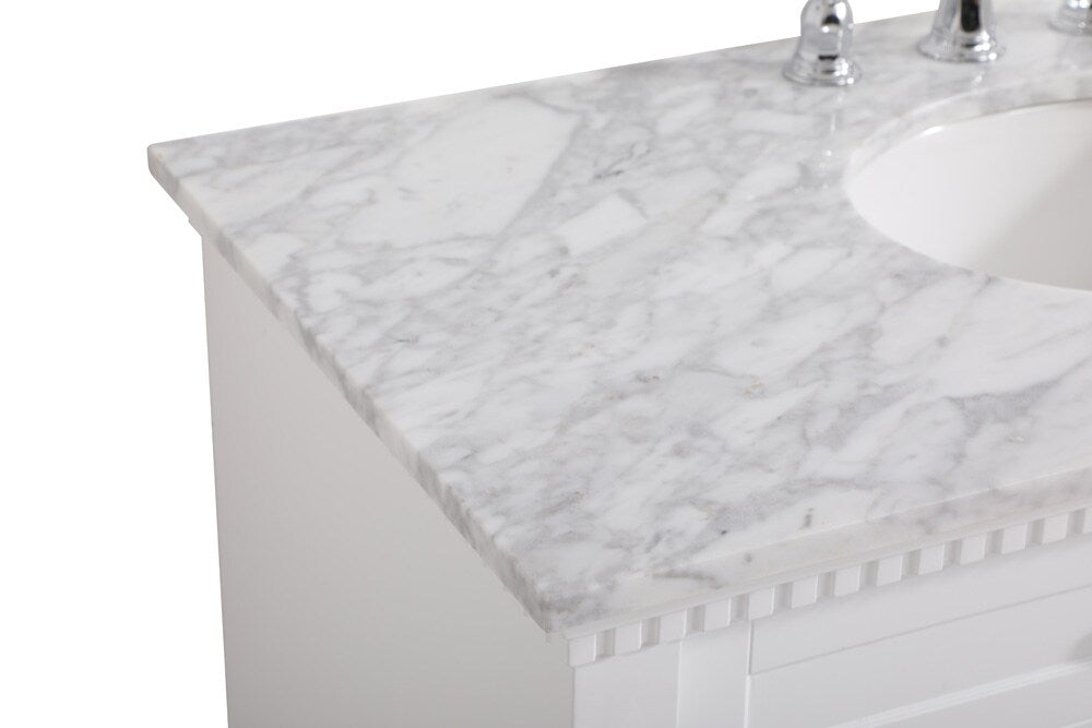 Elegant Furniture & Lighting - Clarence 42 inch Single bathroom vanity in White - VF53042WH veiw 4