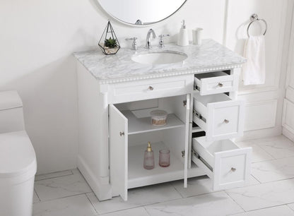 Elegant Furniture & Lighting - Clarence 42 inch Single bathroom vanity in White - VF53042WH veiw 10