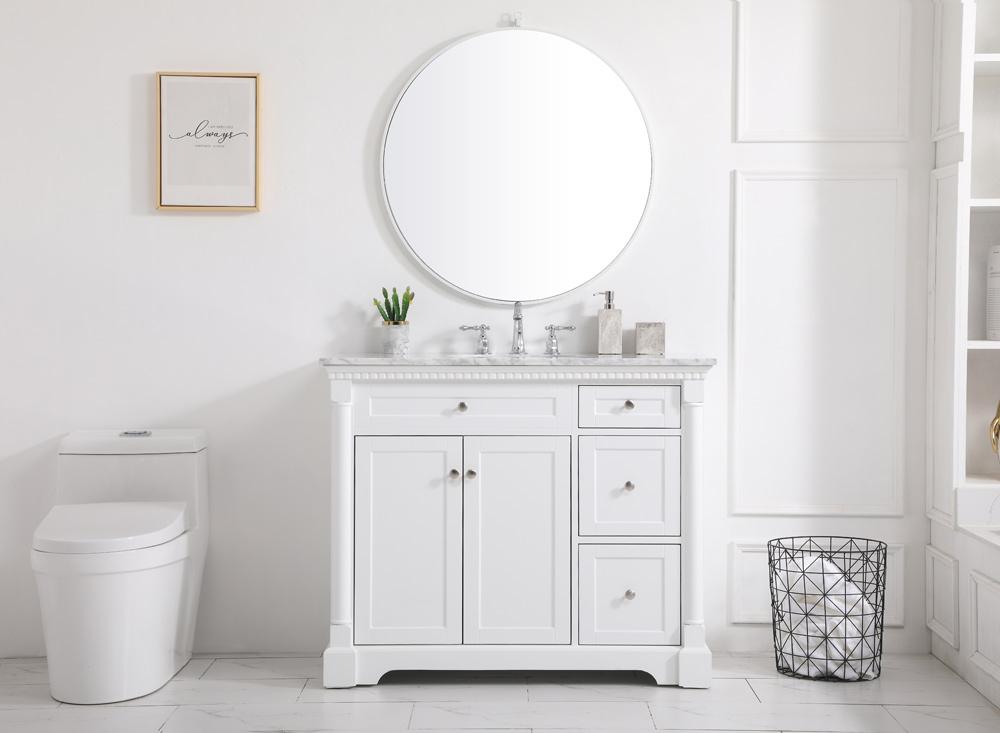 Elegant Furniture & Lighting - Clarence 42 inch Single bathroom vanity in White - VF53042WH veiw 11