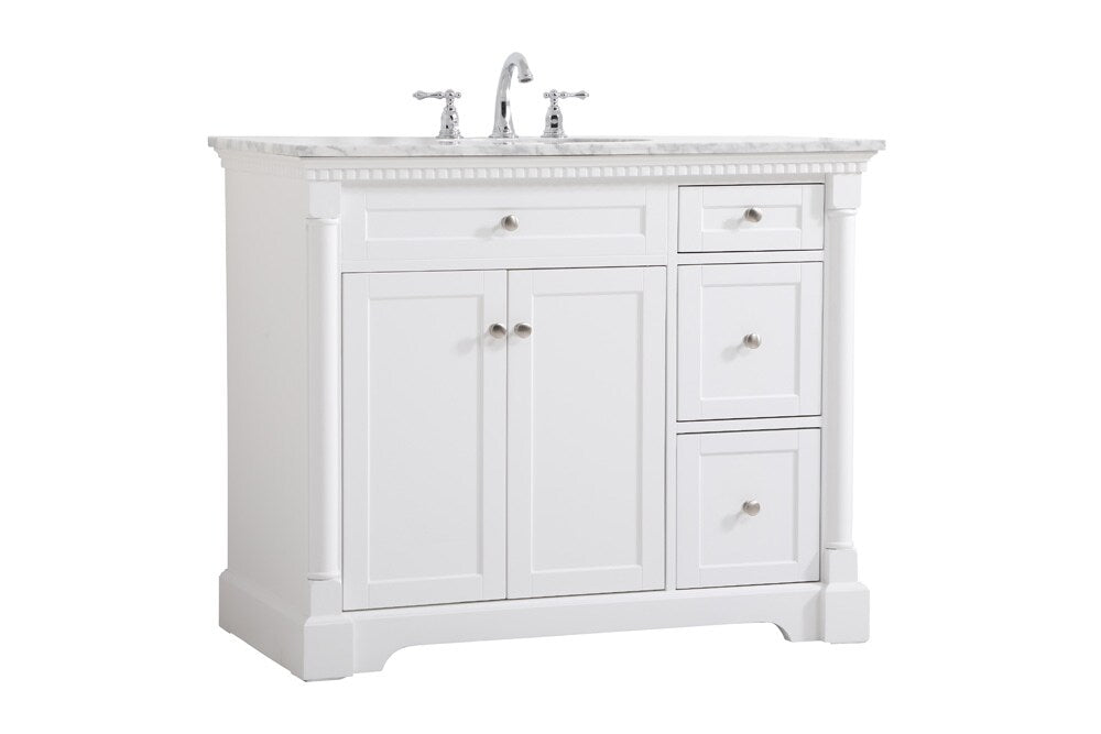 Elegant Furniture & Lighting - Clarence 42 inch Single bathroom vanity in White - VF53042WH veiw 14