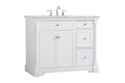 Elegant Furniture & Lighting - Clarence 42 inch Single bathroom vanity in White - VF53042WH veiw 14