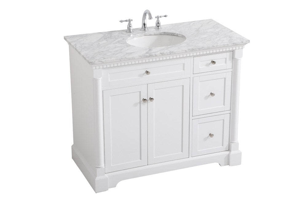 Elegant Furniture & Lighting - Clarence 42 inch Single bathroom vanity in White - VF53042WH veiw 15