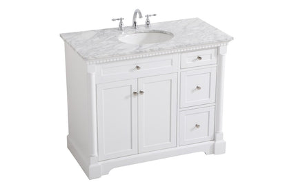 Elegant Furniture & Lighting - Clarence 42 inch Single bathroom vanity in White - VF53042WH veiw 15