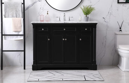 Elegant Furniture & Lighting - Clarence 48 inch Single bathroom vanity set in black - VF53048BK veiw 2