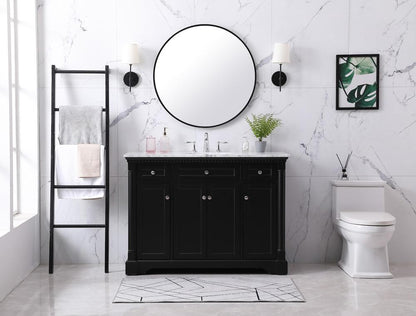 Elegant Furniture & Lighting - Clarence 48 inch Single bathroom vanity set in black - VF53048BK veiw 5