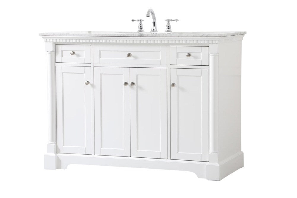 Elegant Furniture & Lighting - Clarence 48 inch Single bathroom vanity in White - VF53048WH veiw 1